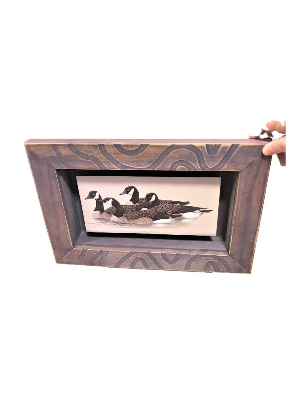 Wall Art Purple Shadow Box Framed Print "Double Dating"  15" X 10" X 2"